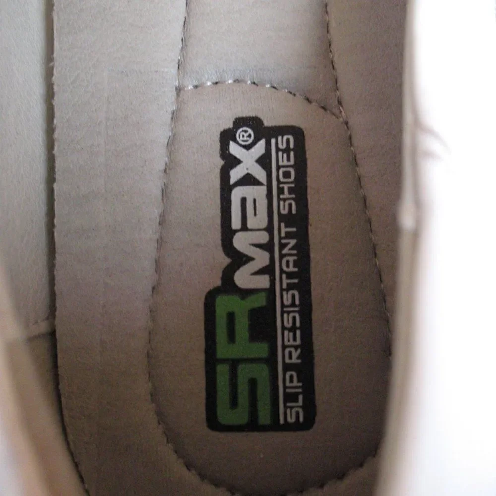 Womens White Slip Resistant Work Shoes Dress Flats